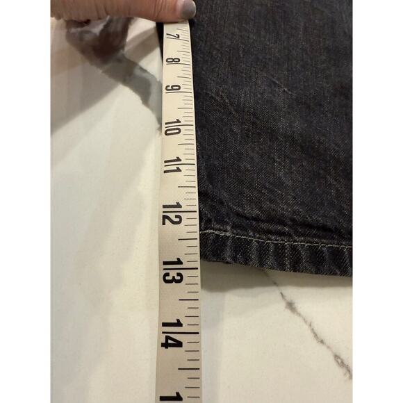 ECKO UNLTD Men's Black Denim Jean Shorts size 40 Hang em High y2k - Picture 7 of 8